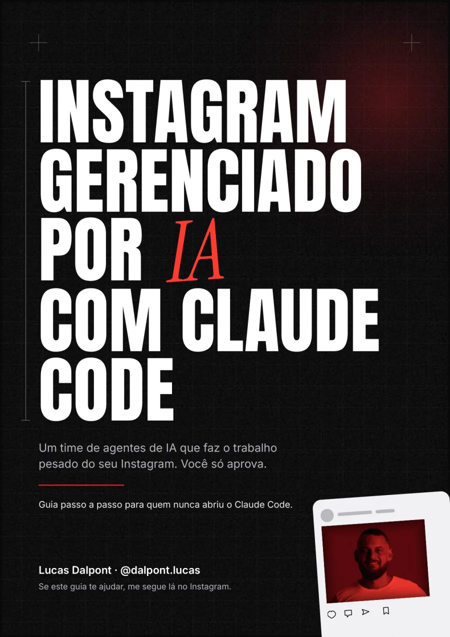 Capa do guia Instagram gerenciado por IA com Claude Code
